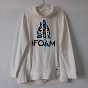 OGIO Women's White Long Sleeve Ifoam Drawstring Pullover Hoodie Size Large